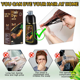 Sminktec Hair Dye Shampoo 3 in 1 Dark Brown back view