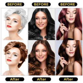 Sminktec Hair Dye Shampoo Dark Brown application gloves