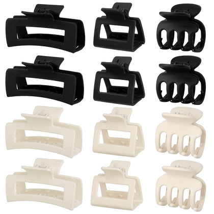 SMKSL 12 Pcs Hair Claw Clips Set assorted styles and colours