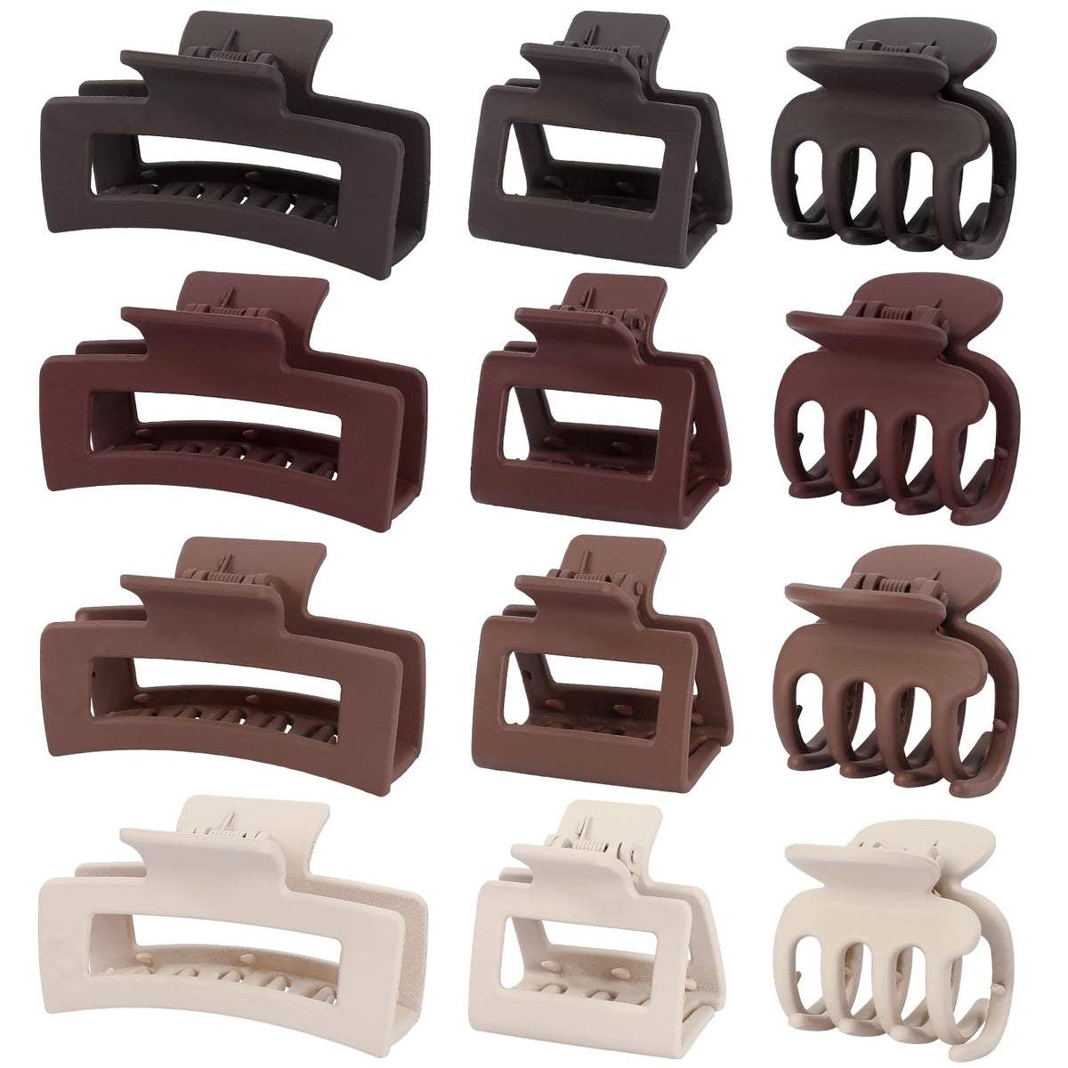 SMKSL 12 Pcs Hair Claw Clips Set in assorted colours