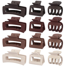SMKSL 12 Pcs Hair Claw Clips Set in assorted colours