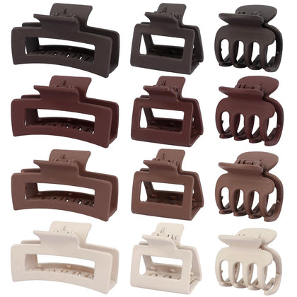 SMKSL 12 Pcs Hair Claw Clips Set in assorted colours