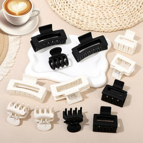 SMKSL hair claw clips set displayed with various colours