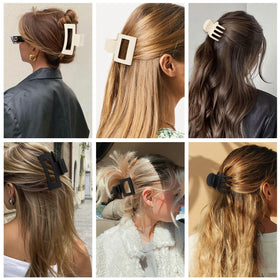 SMKSL hair clips in use with styled hair