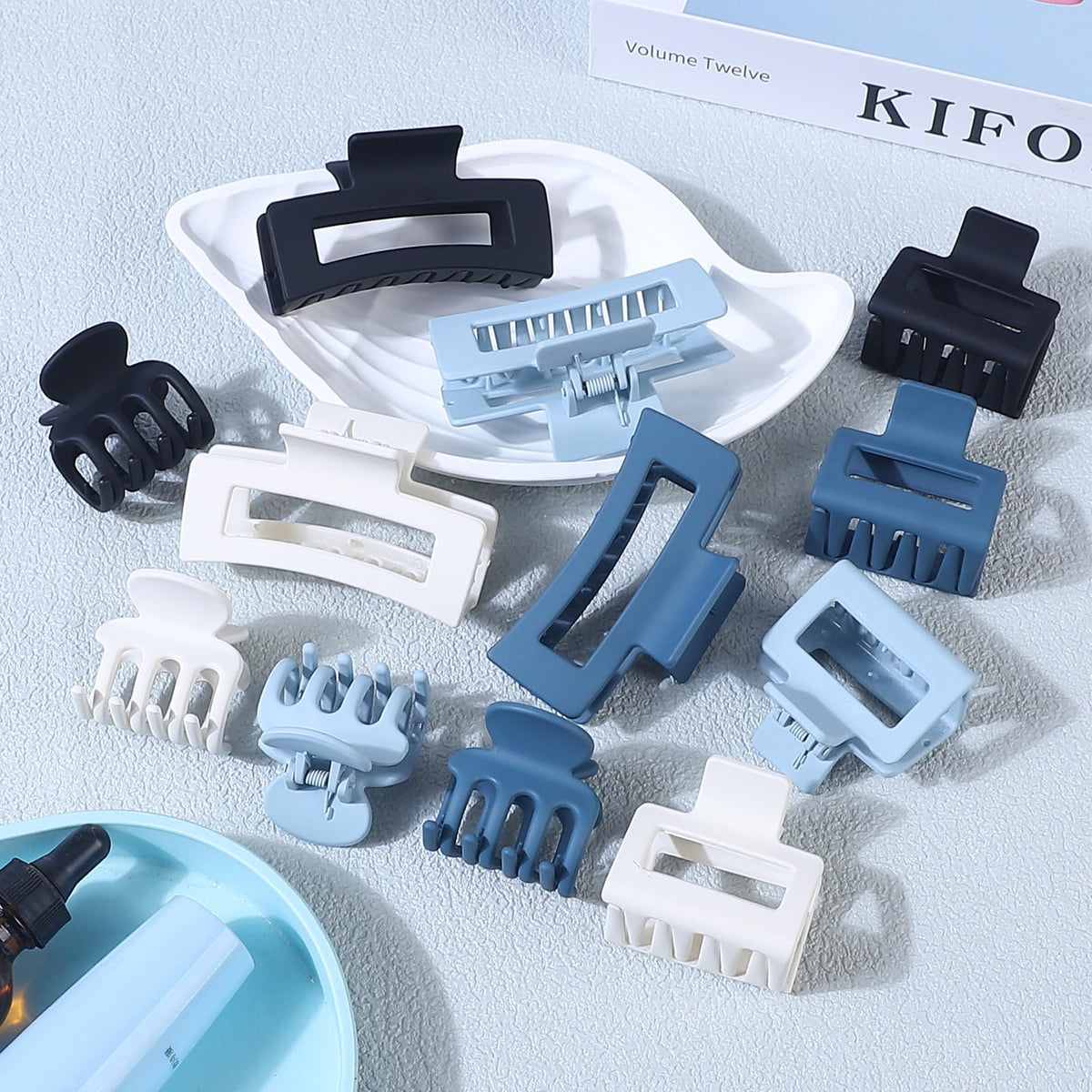 SMKSL medium square hair claw clips displayed on a white background