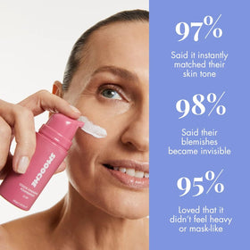 Smooche Color Changing Foundation with natural lighting