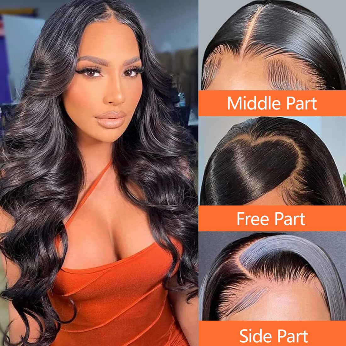 Smoothair 13x4 Lace Frontal Closure Body Wave 14 Inch close-up of lace
