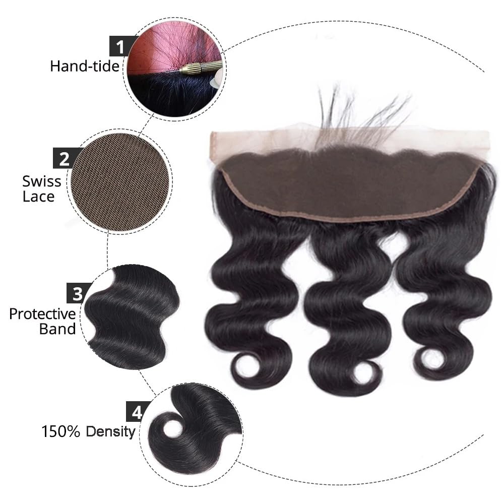 Smoothair 13x4 Lace Frontal Closure Body Wave 14 Inch in packaging
