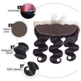 Smoothair 13x4 Lace Frontal Closure Body Wave 14 Inch in packaging