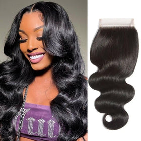 Smoothair 4x4 Lace Closure Body Wave 16 Inch front view