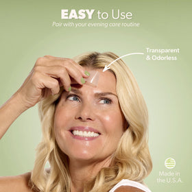 Smoothies Wide Wrinkle Patches in use overnight