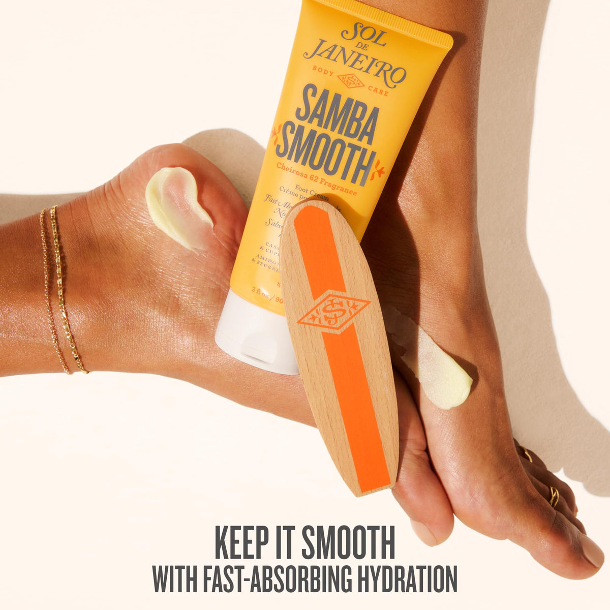 Smoothing Board included with Sol de Janeiro foot cream