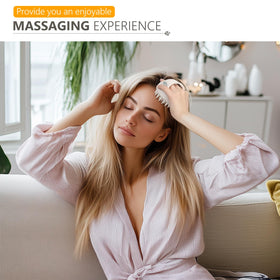 Sndyi Scalp Massager being used in the shower