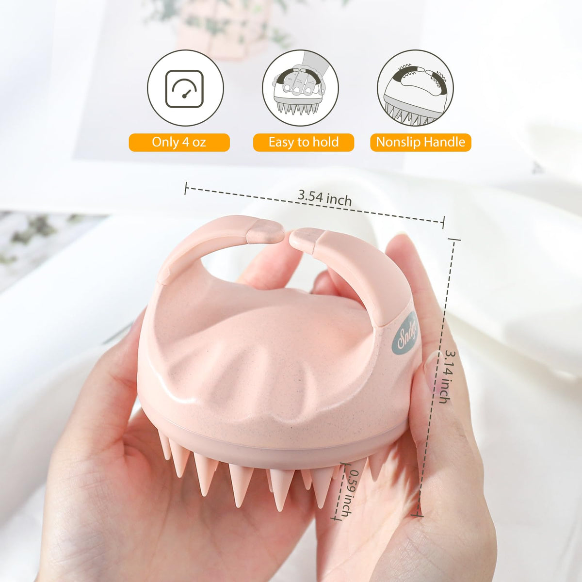 Sndyi Scalp Massager Shampoo Brush ergonomic handle design