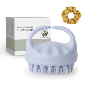 Sndyi Scalp Massager Shampoo Brush in sky blue front view