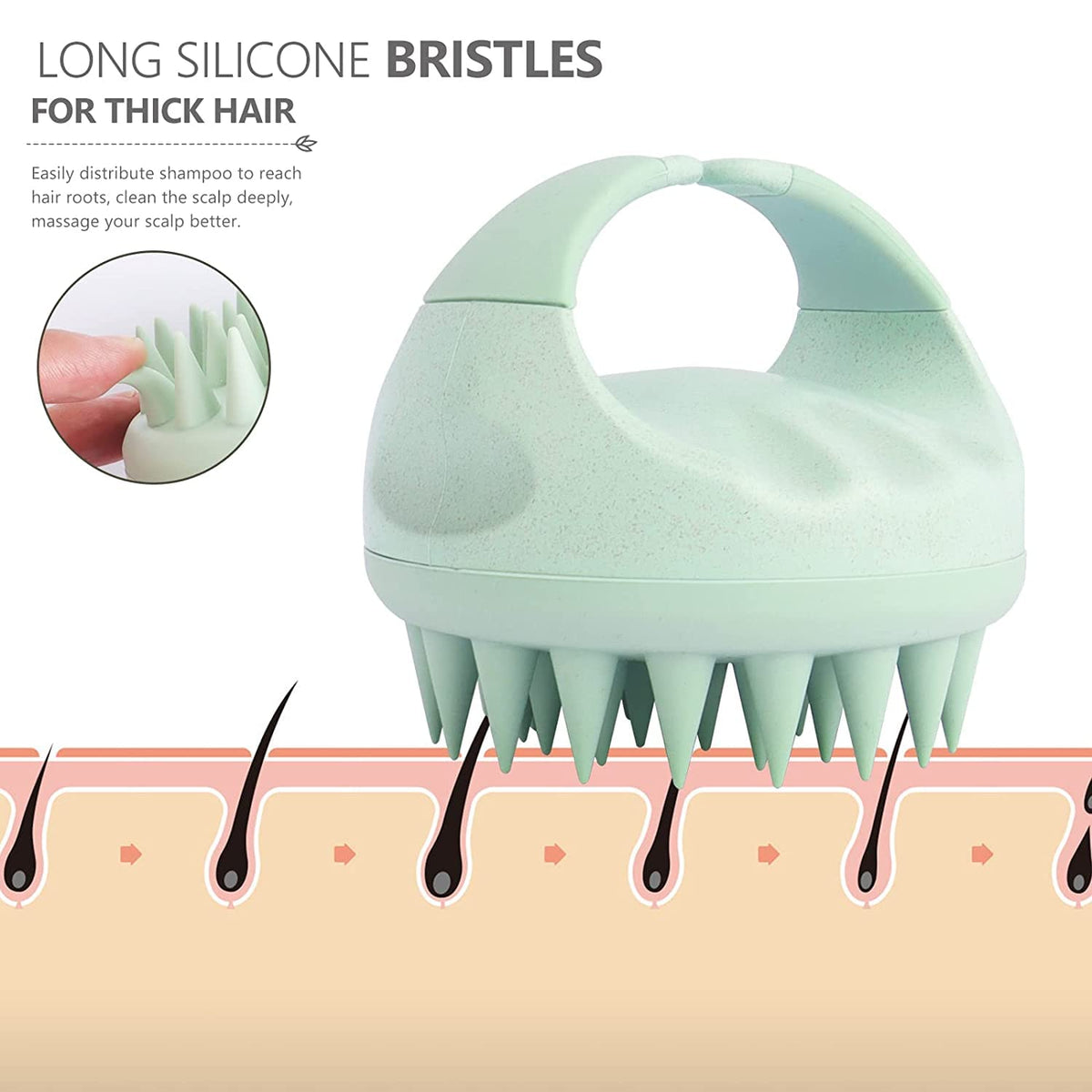 Sndyi Scalp Massager Shampoo Brush set displayed together