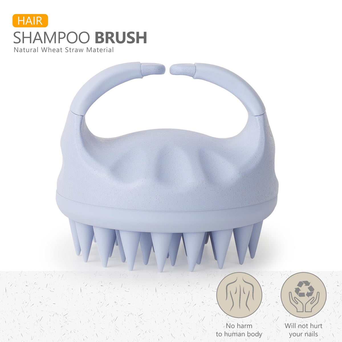 Sndyi Scalp Massager Shampoo Brush showing silicone bristles