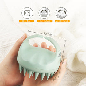 Sndyi scalp scrubber in use during a hair wash