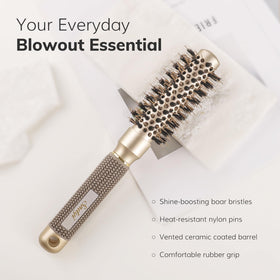 Sndyi Small Round Brush showing ceramic-coated barrel