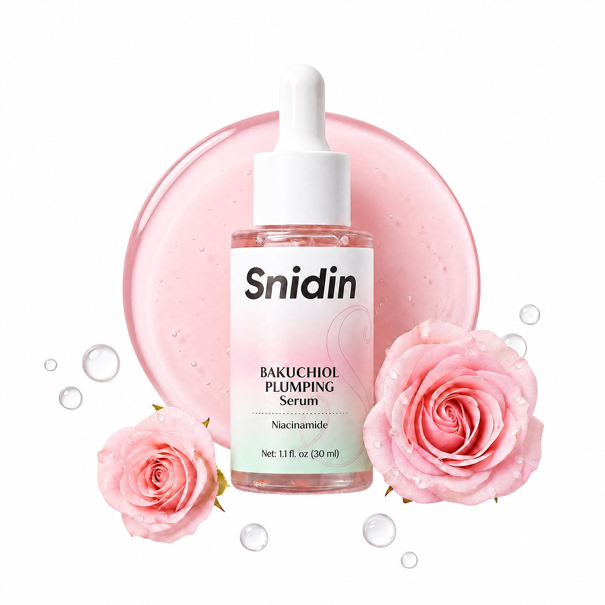 Snidin Bakuchiol Serum 30ml front view with packaging