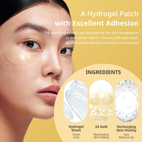 SNP 24K Gold Collagen Firming Eye Patch close-up of patches