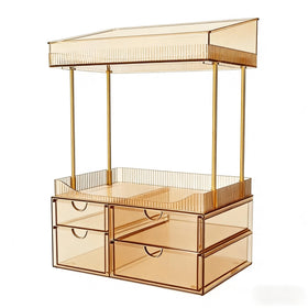 SNSLXH 4-Tier Clear Makeup Organizer front view