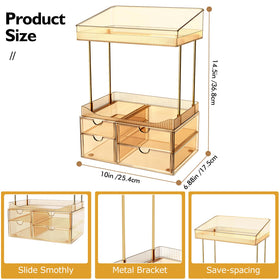 SNSLXH Clear Makeup Organizer with drawers open