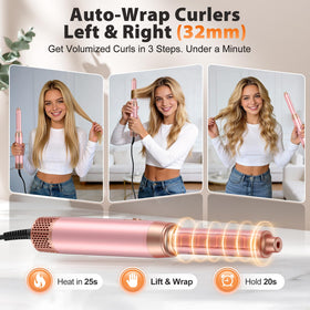 SnugLuv Blow Dryer Brush Set in use on hair