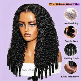 snv Burmese Curly 7x5 Closure Wig back view