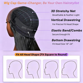 snv Burmese Curly Wig back view demonstrating the length