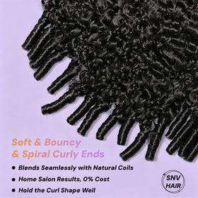 snv Burmese Curly Wig in a styled look