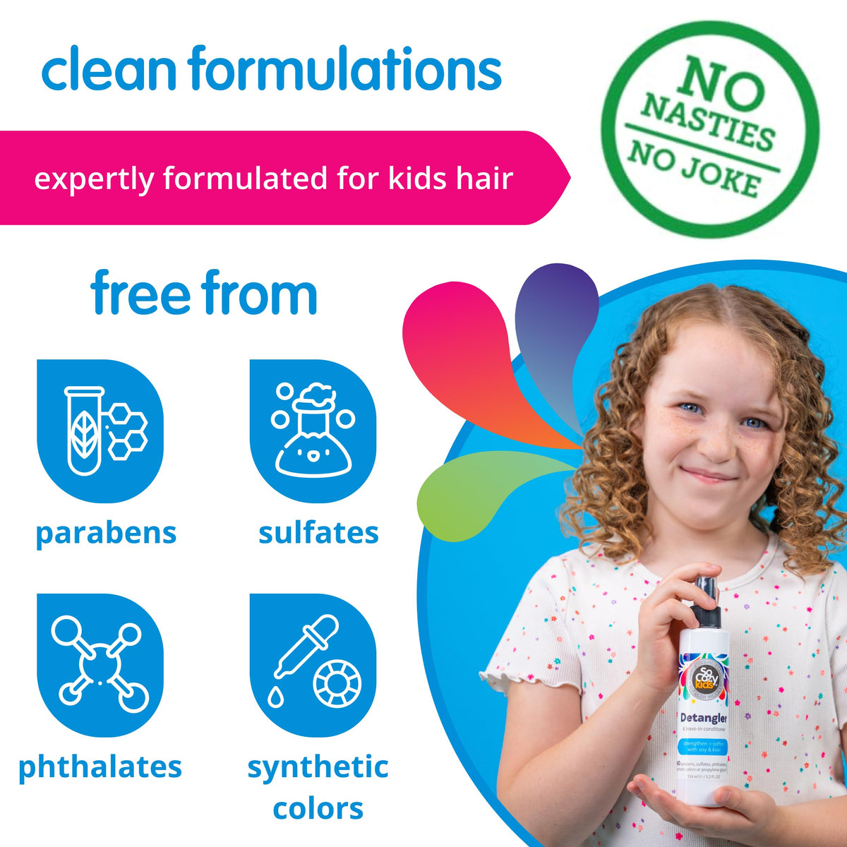 SO COZY Detangler Leave-In Conditioner Spray 5.2 Fl Oz lifestyle scene with children