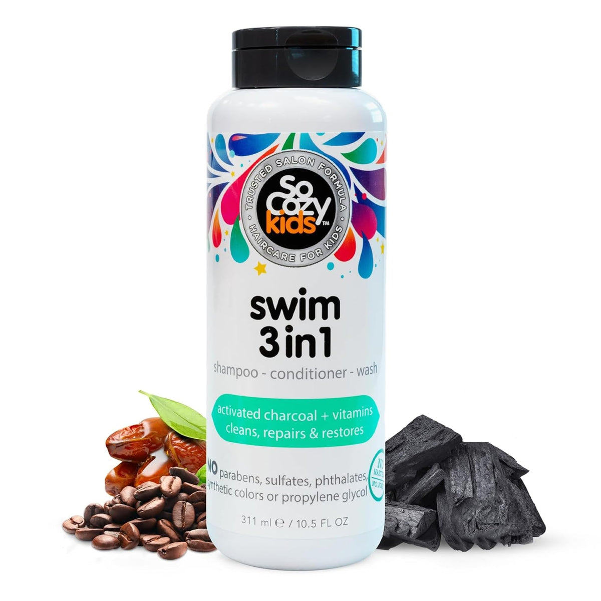 SO COZY Kids Swim 3-in-1 Shampoo, Conditioner & Body Wash front view