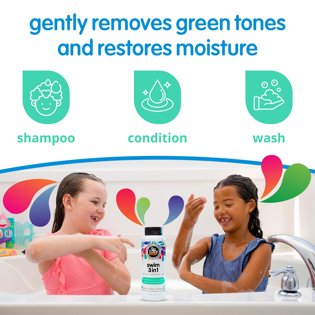 SO COZY Kids Swim 3-in-1 Shampoo, Conditioner & Body Wash side view