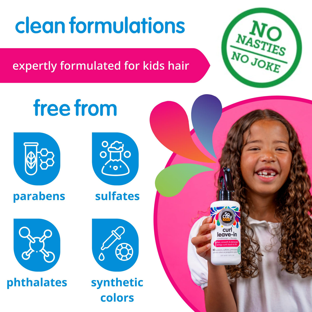 SO COZY Leave In Conditioner Spray with curly hair model