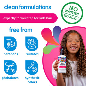 SO COZY Leave In Conditioner Spray with curly hair model