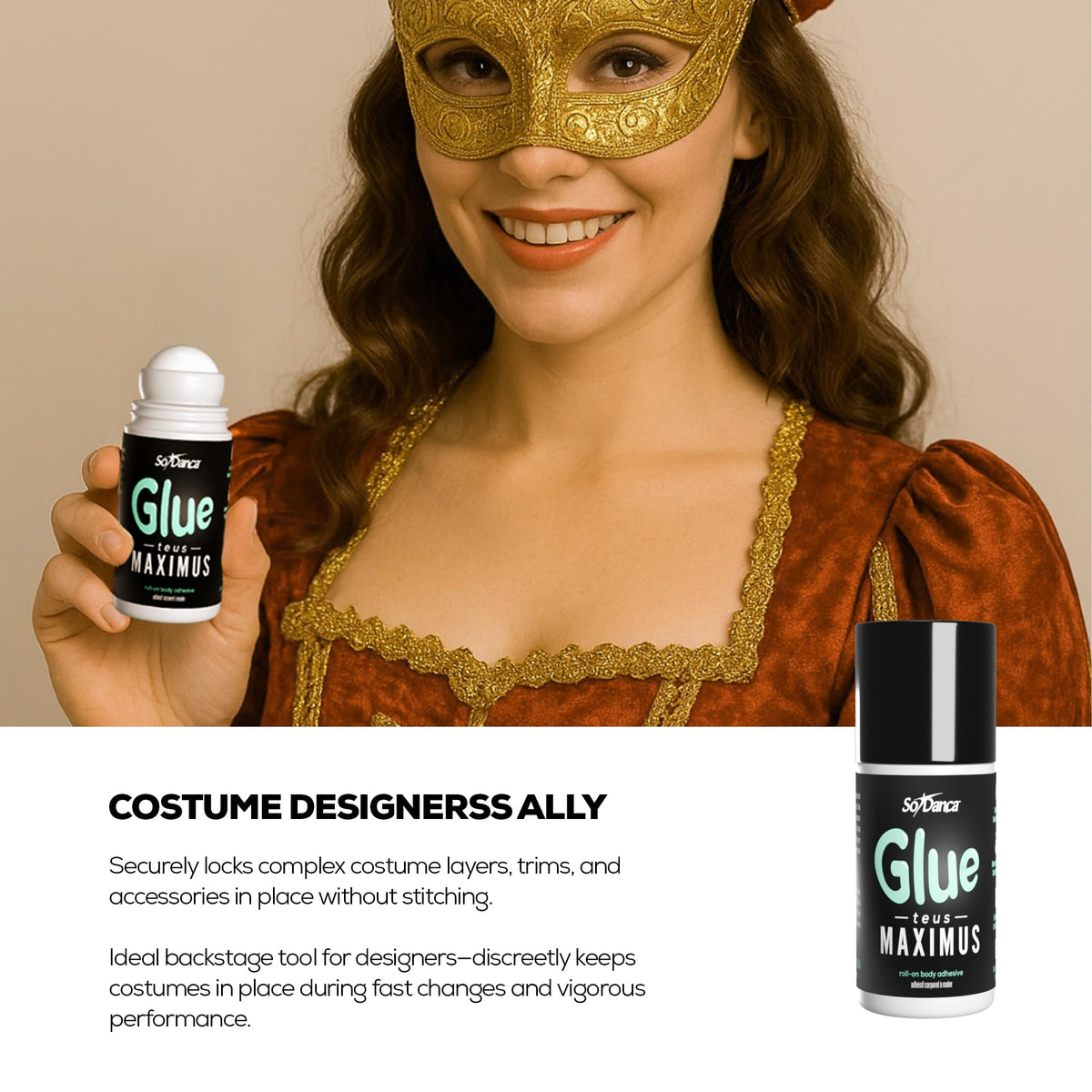 So Danca Glue-teus Maximus Roll-On Body Adhesive back view
