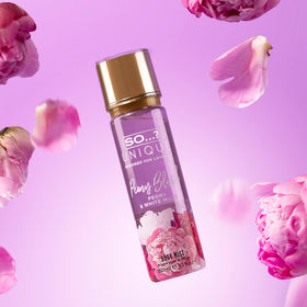 So...? Unique Peony Blush Body Mist close-up of bottle
