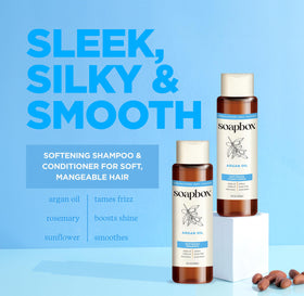 Soapbox Argan Oil & Vanilla Conditioner front view 16oz bottle