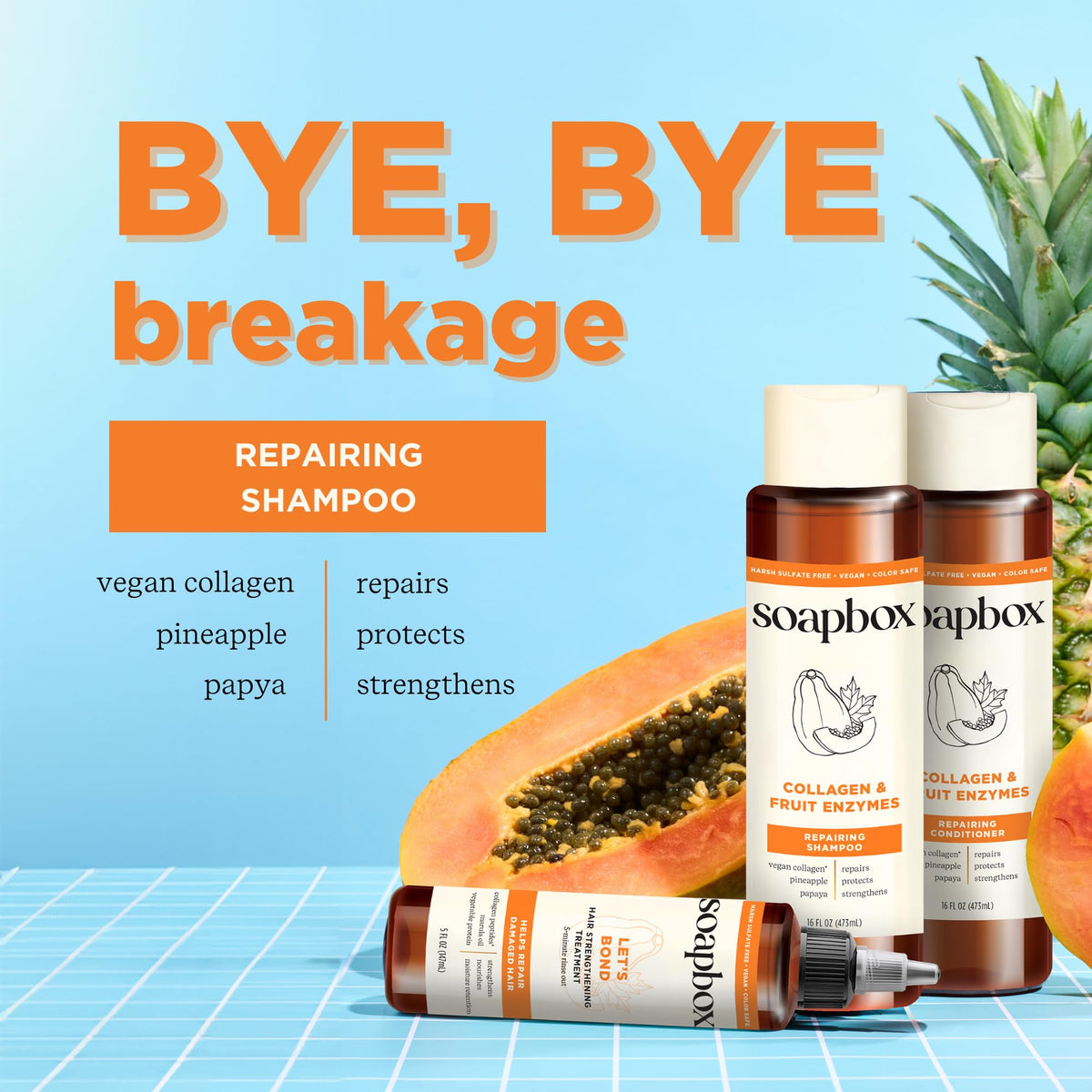 Soapbox Collagen & Fruit Enzymes Conditioner bottle with label