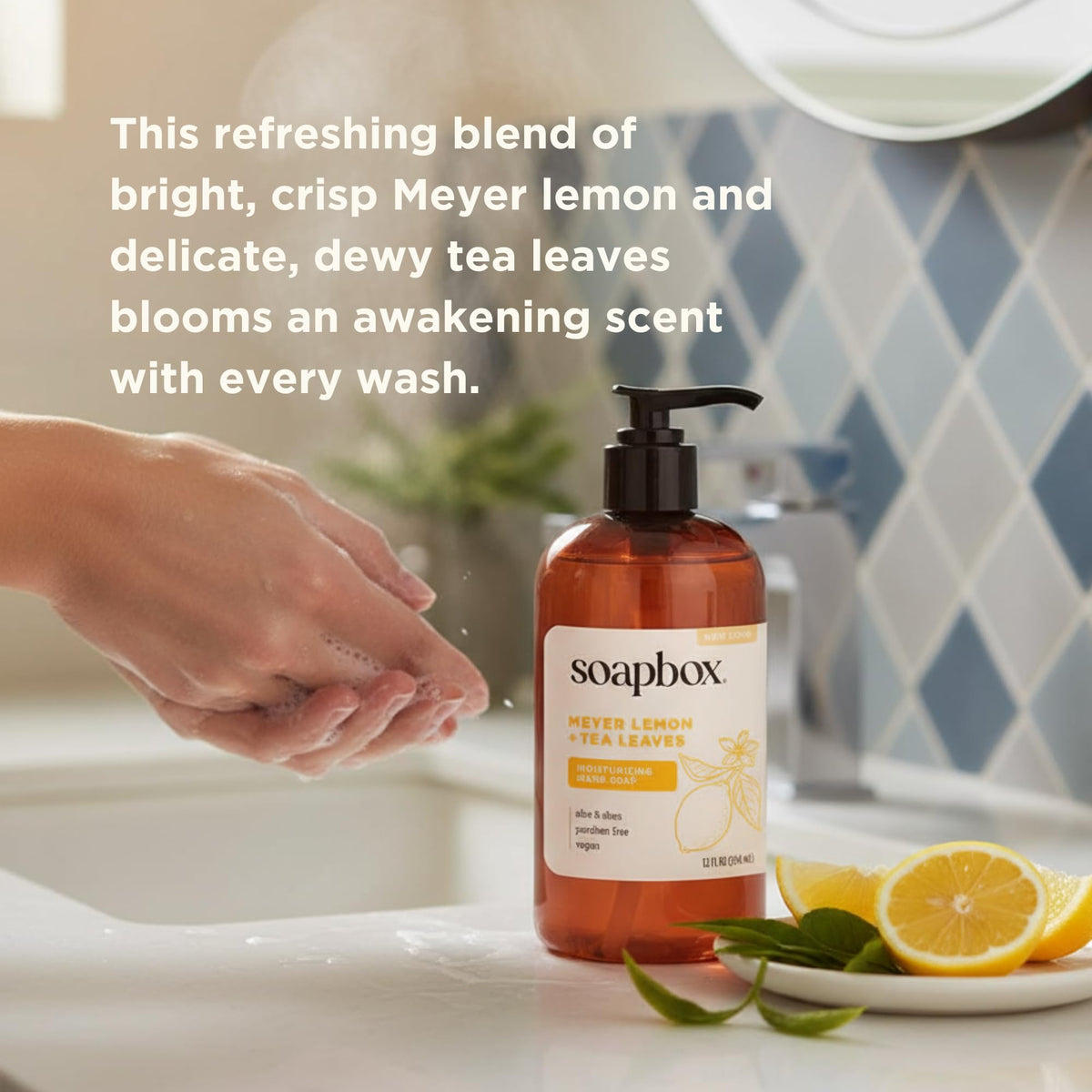 Soapbox hand soap being used at a sink