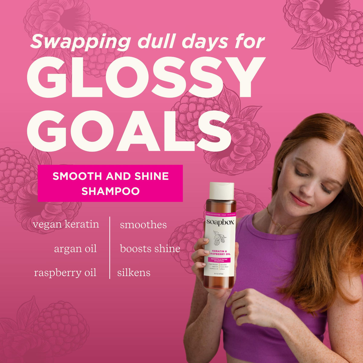 Soapbox Keratin & Raspberry Seed Oil Conditioner close-up with label