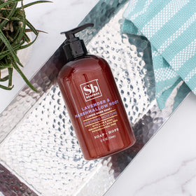 Soapbox Lavender & Marshmallow Root Liquid Hand Soap bottle with marshmallow root