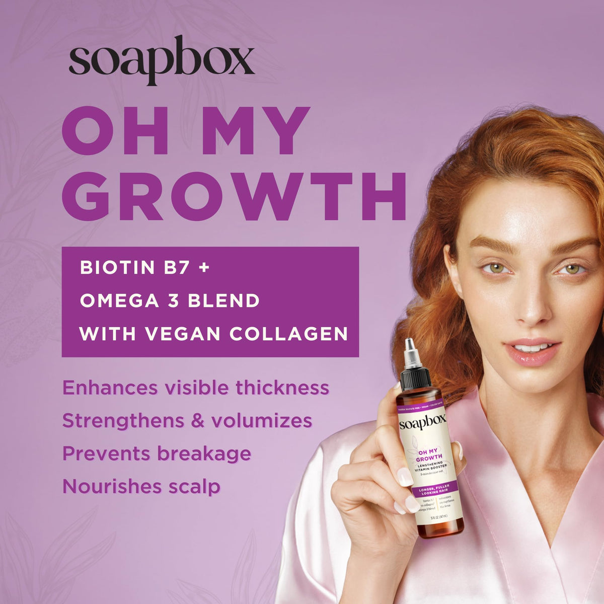 Soapbox Oh My Growth Hair 5 oz with ingredients list
