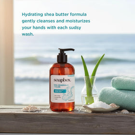 Soapbox Sea Minerals Aloe Liquid Hand Soap bottle close-up