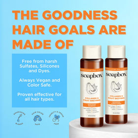 Soapbox Shampoo and Conditioner set with fruits