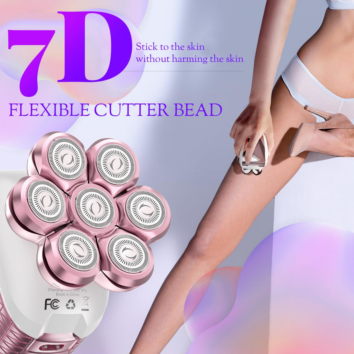 SOBIY Electric Shaver 5-in-1 attachments laid out