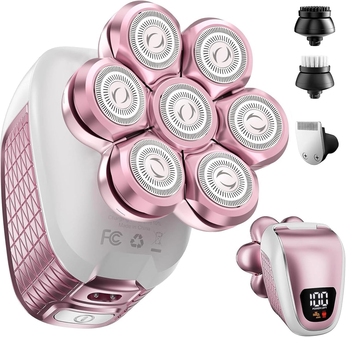 SOBIY Electric Shaver 5-in-1 front view with attachments
