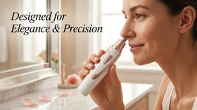 Sodynee Ear and Nose Hair Trimmer demonstrating ergonomic grip