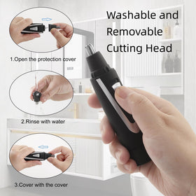 Sodynee Ear and Nose Hair Trimmer side view showing ergonomic design